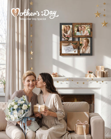 SONGMICS collage frame 4x6 rustic brown wall display perfect for warm memories.