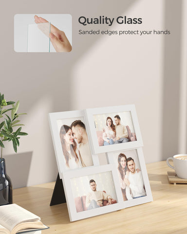 Thick MDF and clear glass ensure a crisp photo presentation