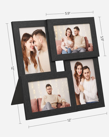 SONGMICS collage frame features sanded glass edges for safe handling.