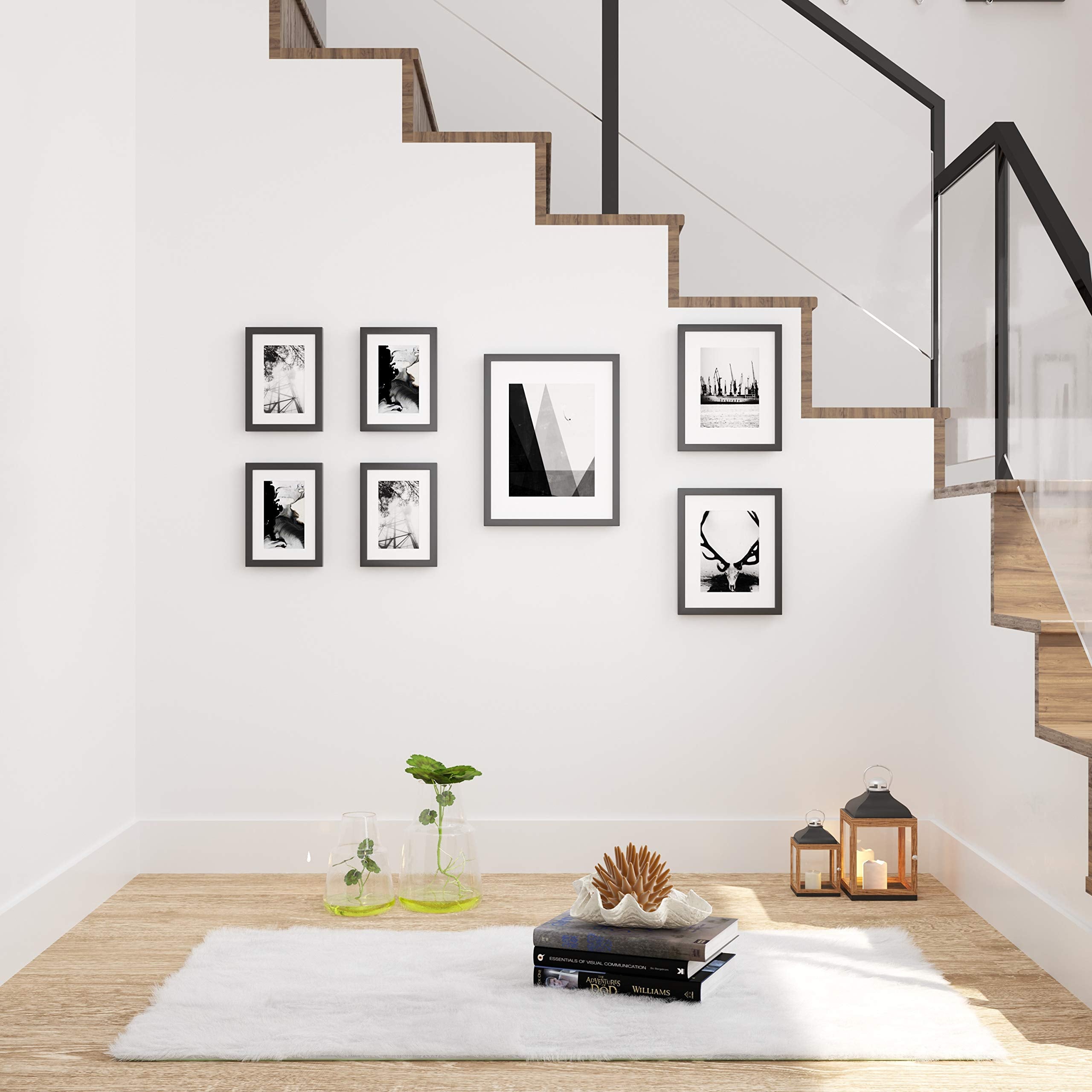 SONGMICS 6x8 frames with mats fit 4x6 prints for compact memories.