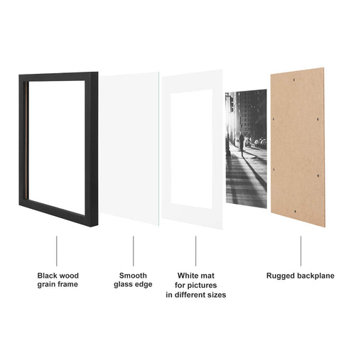 SONGMICS black MDF frames offer depth and sophistication on any wall.