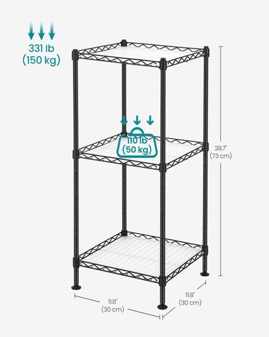 SONGMICS compact-footprint fits 11.8 by 11.8 inches