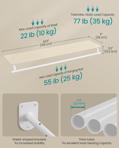 SongMics decorative shelf enhances room style and display.