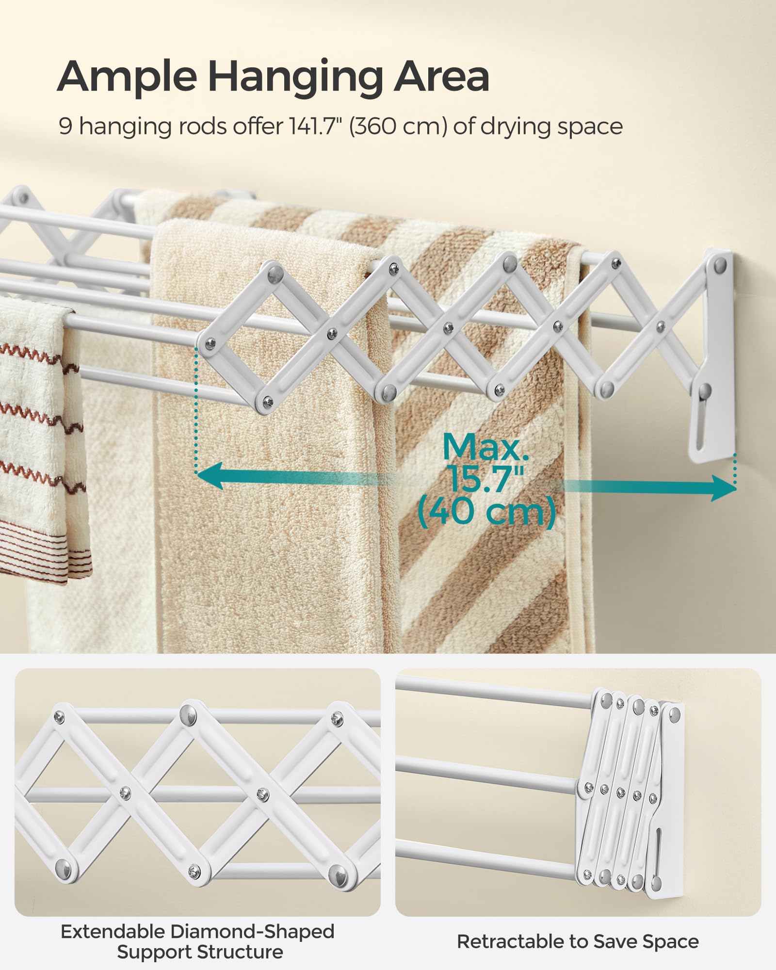 SongMICS diamond-frame construction provides sturdy support for everyday laundry