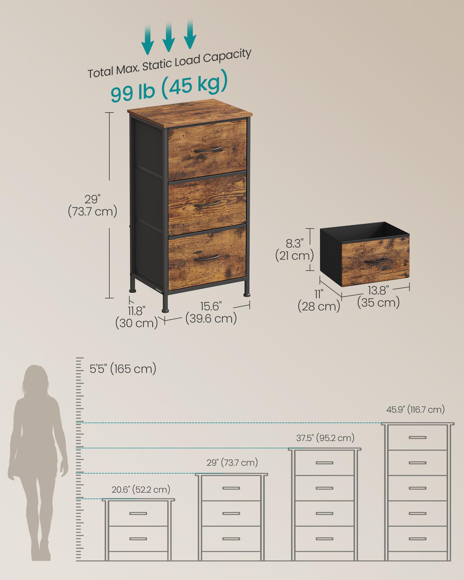 SONGMICS dresser anti-tip kit adds safety for families with kids and pets