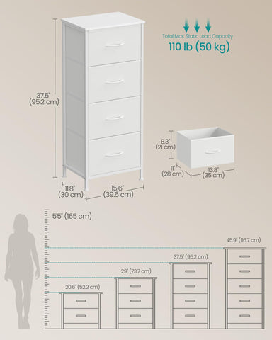 SONGMICS dresser anti-tip kit enhances safety in busy spaces.
