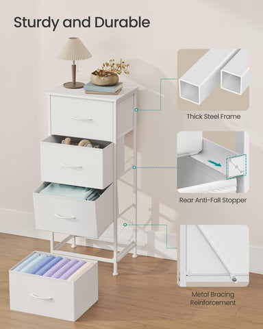 SONGMICS dresser assembly guide simplifies setup with labeled parts.
