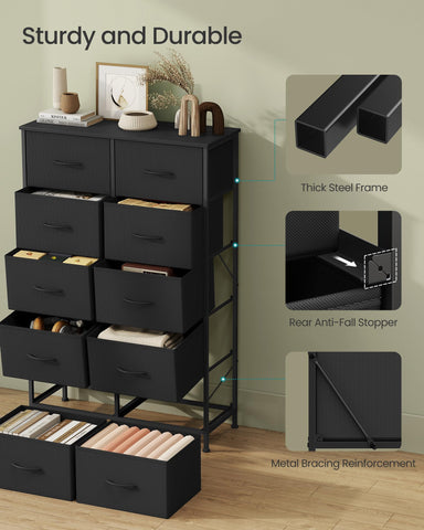 Songmics dresser assembly enables quick, hassle-free setup.