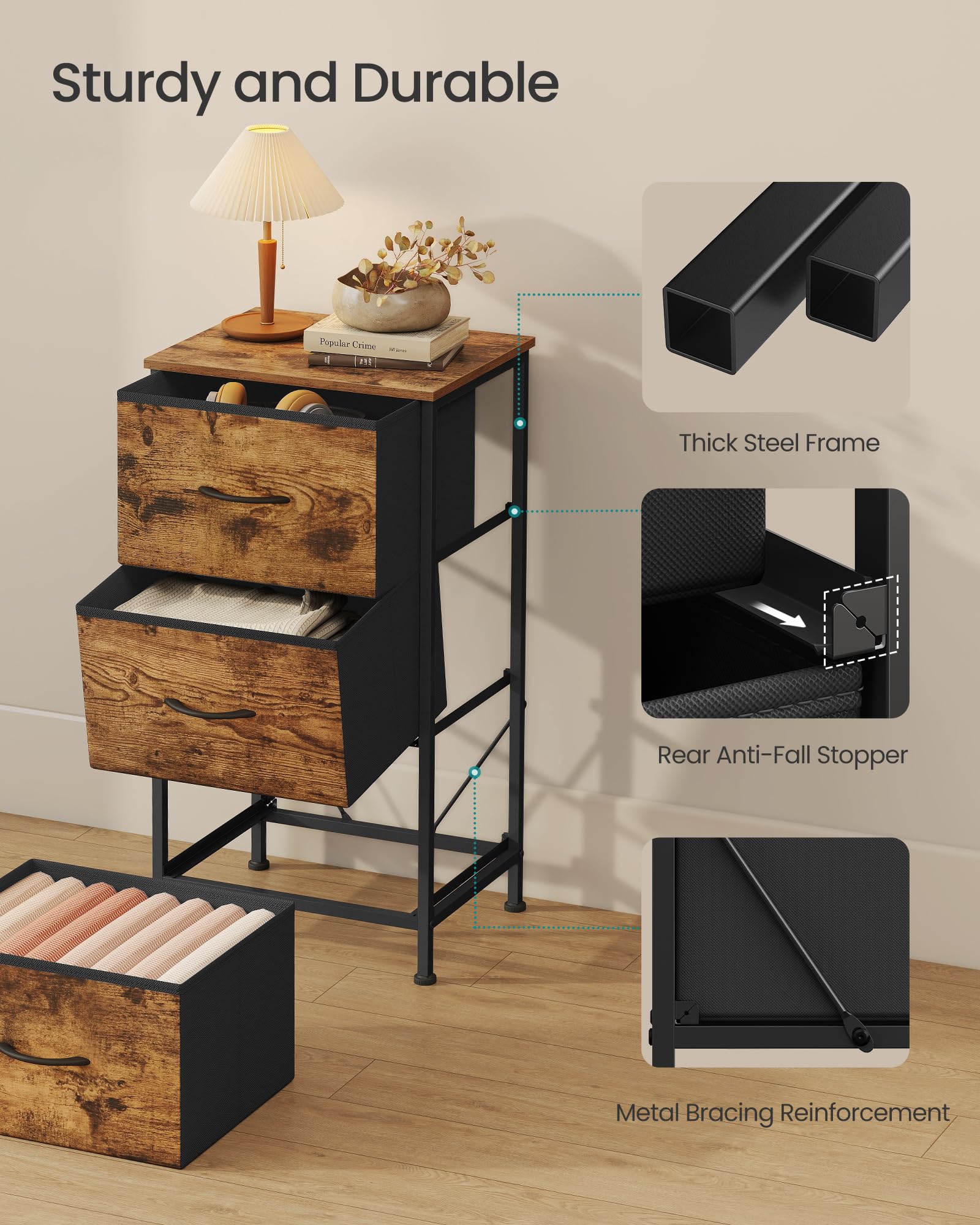 SONGMICS dresser easy assembly with included tools and clear instructions