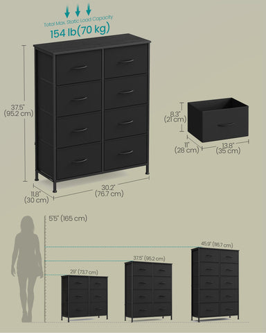 SongMics dresser being assembled in ink black, easy setup with included tool.
