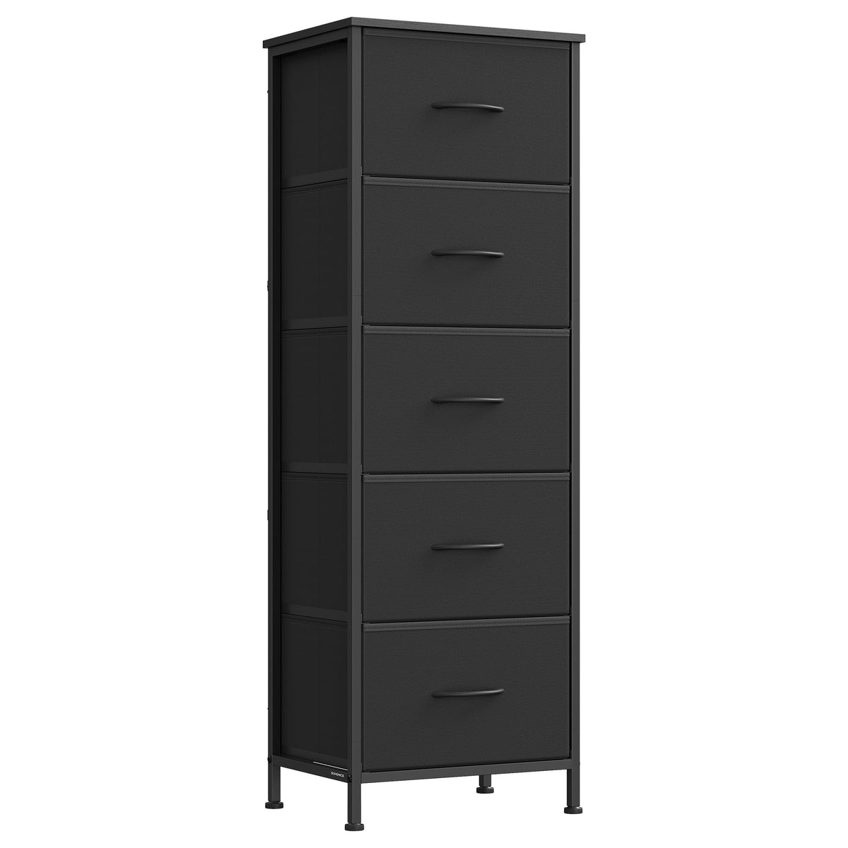 Songmics dresser in ink black showing a spacious top surface for decor and daily items