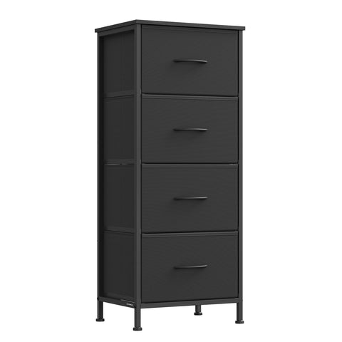 SONGMICS ink black dresser top view shows sturdy steel frame and ample surface.