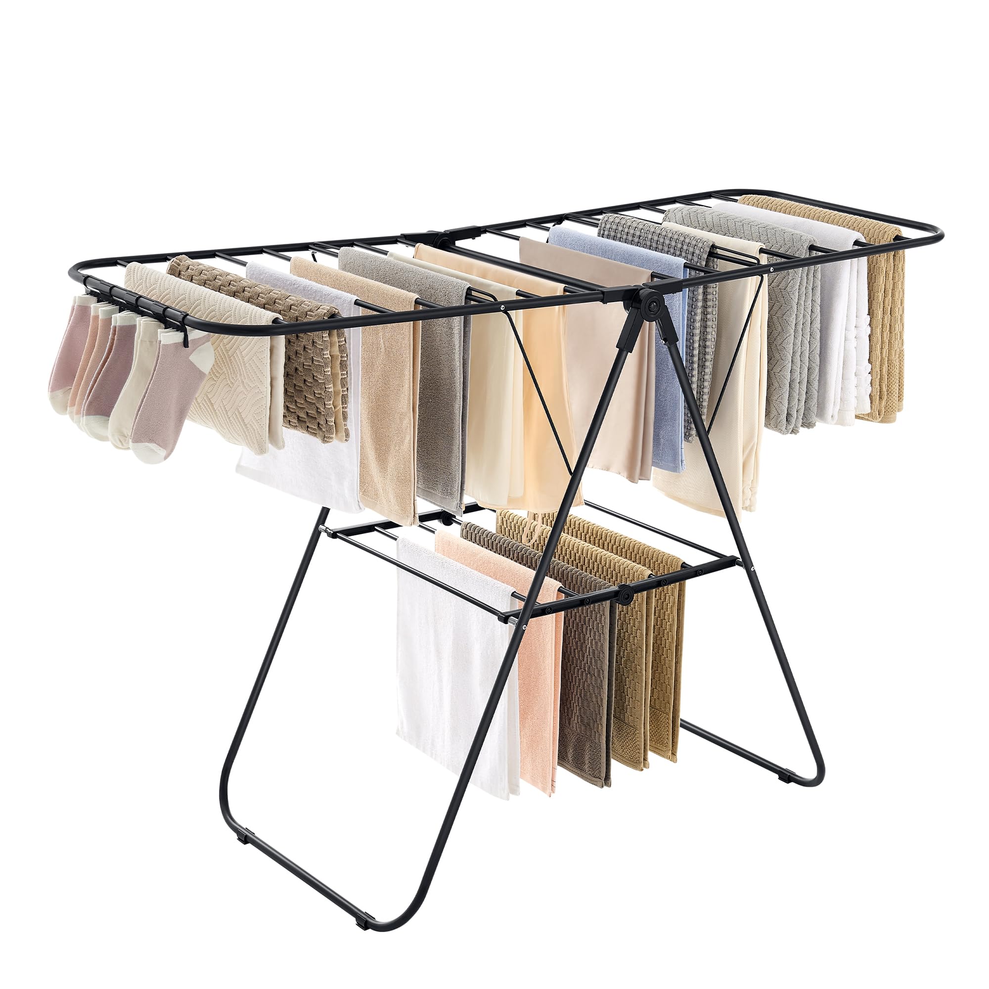 SongMics drying rack folded compactly for storage and easy transport.