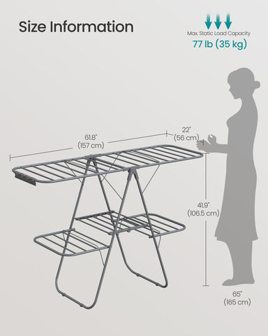 SONGMICS no-assembly design allows instant use and easy relocation