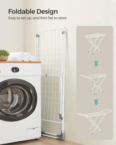 SONGMICS drying rack rust-resistant coating makes it suitable for indoor and outdoor use.