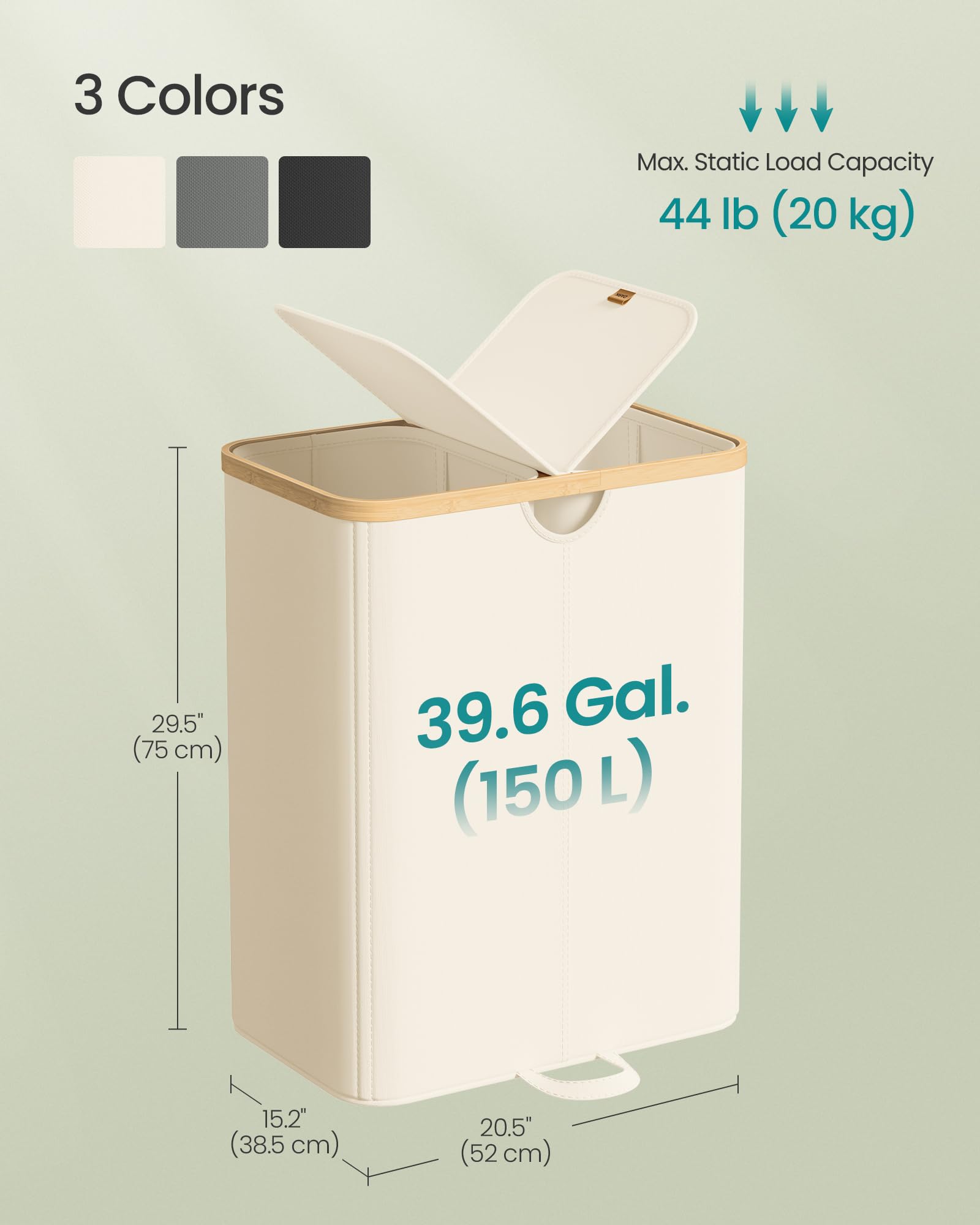 SONGMICS durable 600D fabric remains easy to clean and long-lasting