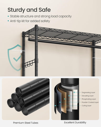 SONGMICS durable steel construction withstands daily use