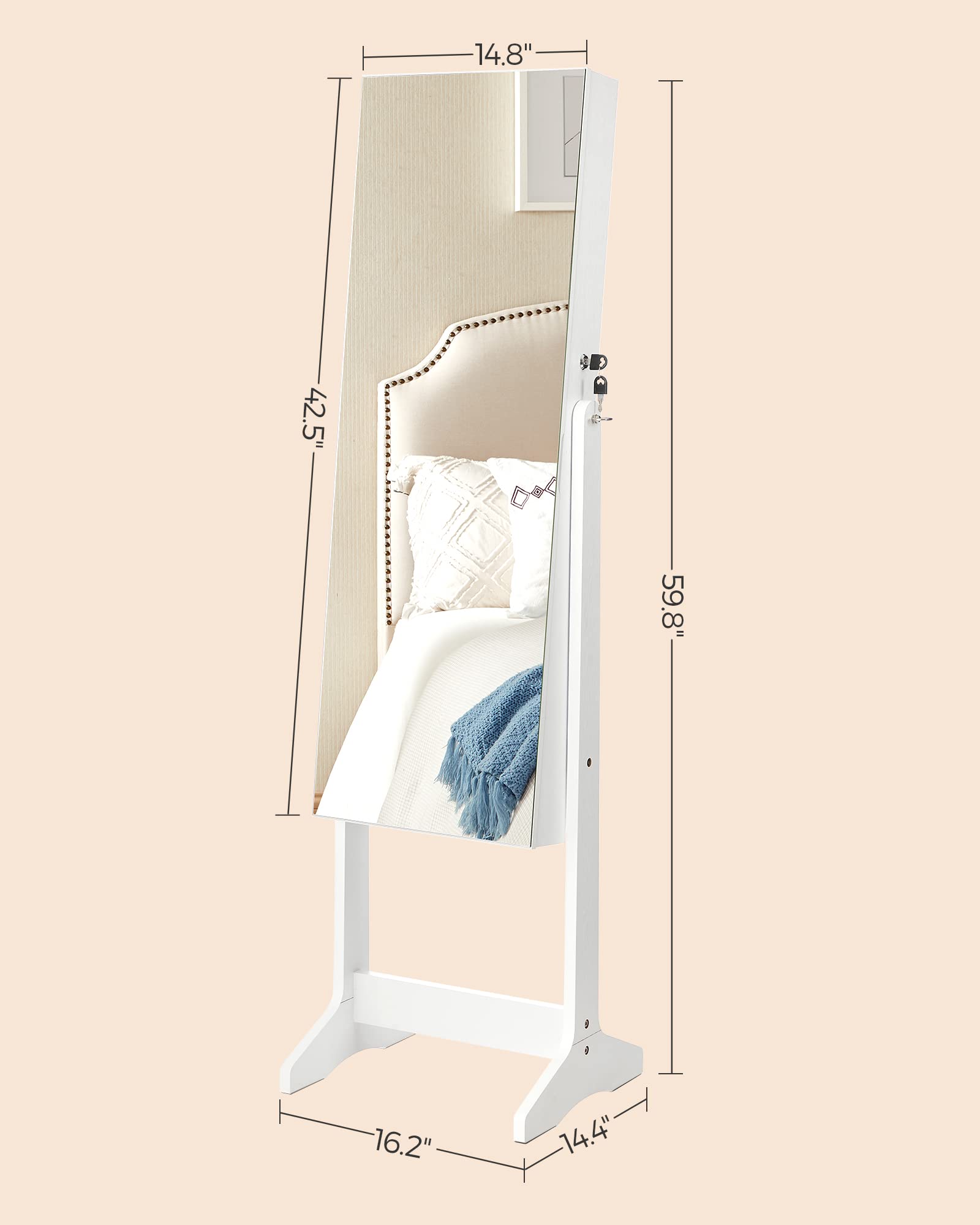 SONGMICS earring holes organize studs and hoops securely