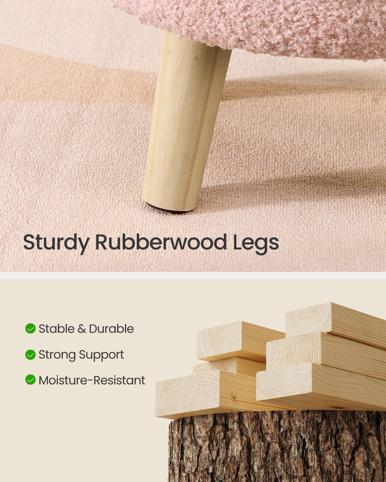 SONGMICS simple four leg assembly ensures quick setup.