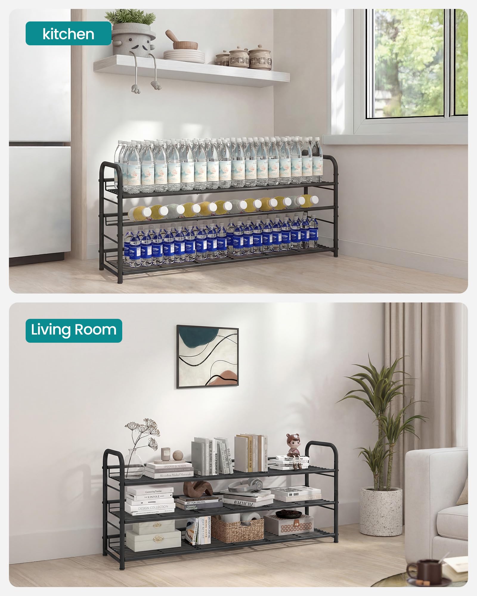 Songmics easy-assembly shoe rack for quick setup and peace of mind