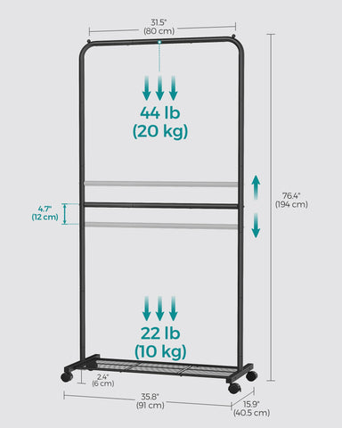 SongMics easy-assembly rack with labeled parts for quick setup.