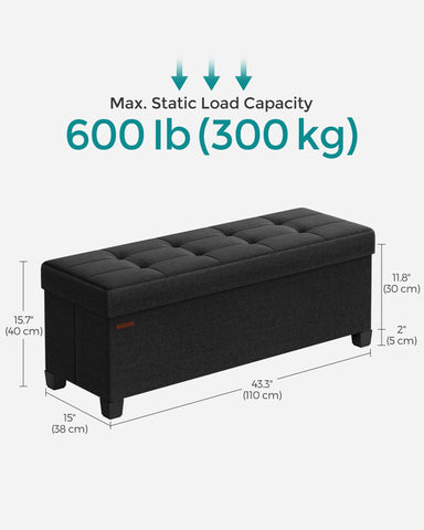 Songmics end-of-bed bench blends with living rooms and bedrooms.