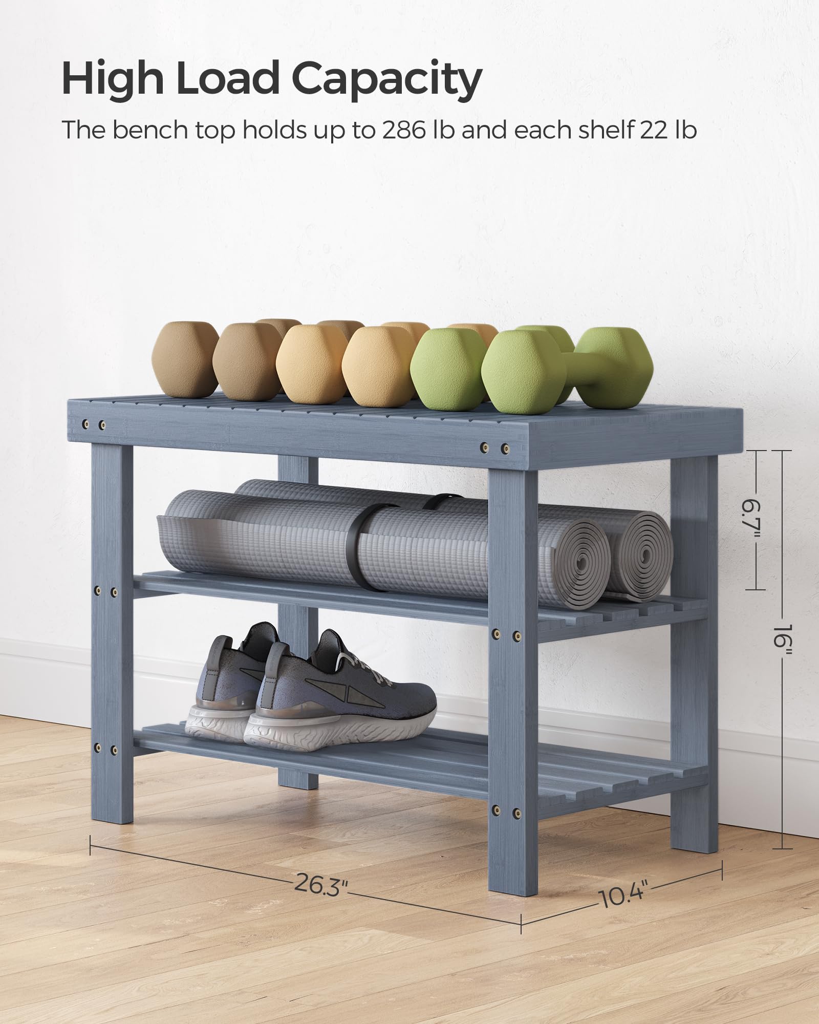 SONGMICS entryway bench modern design enhances decor and seating