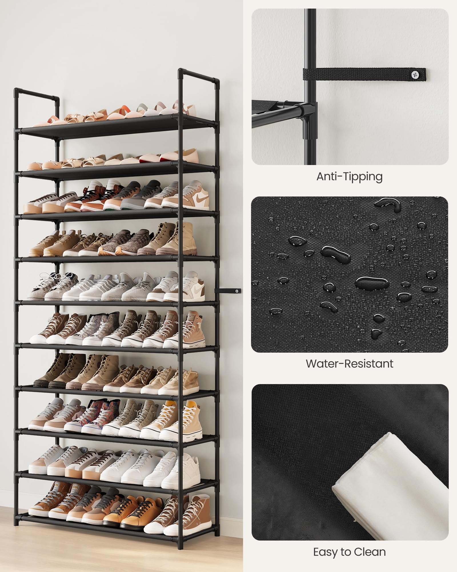 Songmics entryway-in-use shows organized space with accessible footwear.