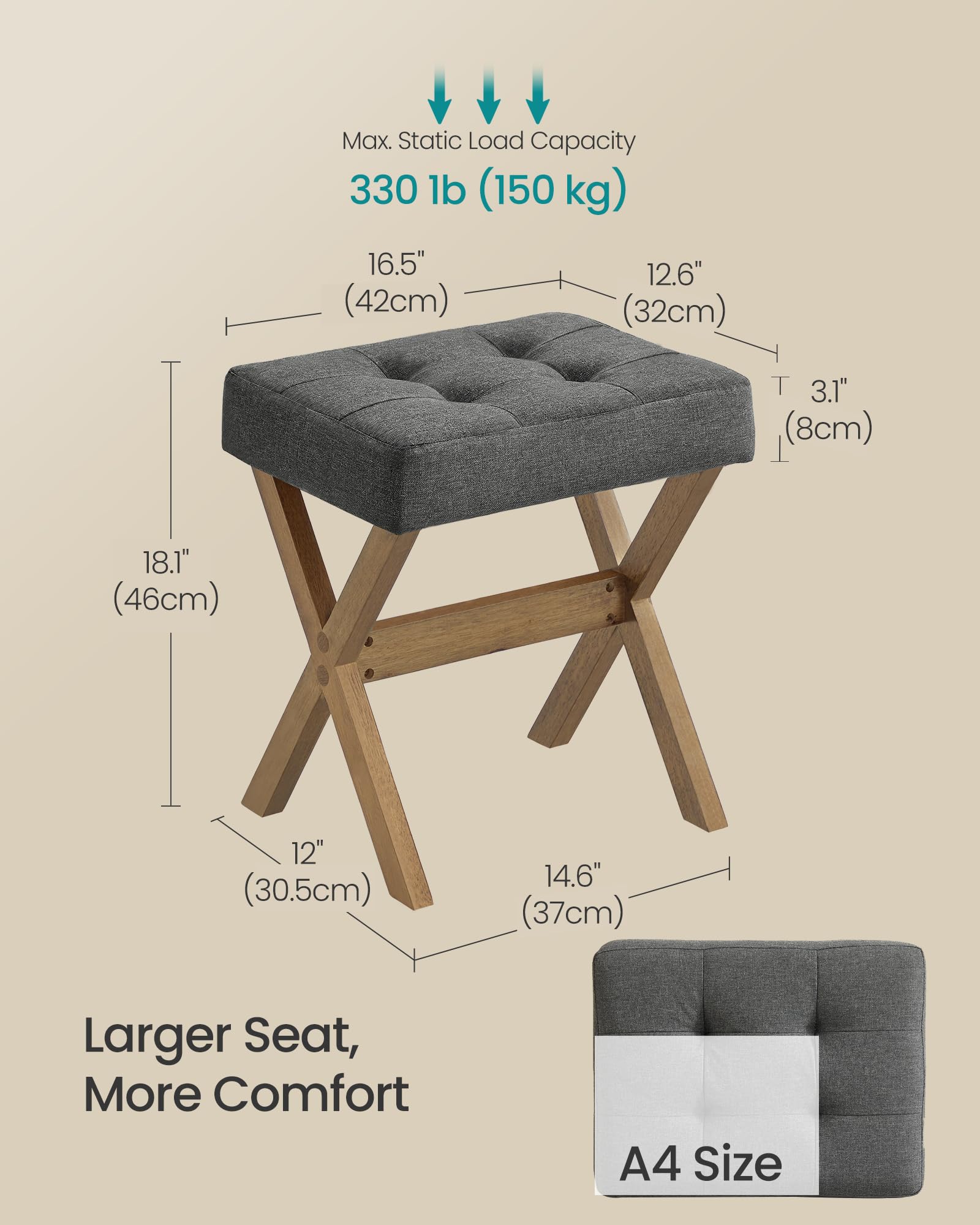 SONGMICS entryway shoe stool doubles as a practical perch near the door.