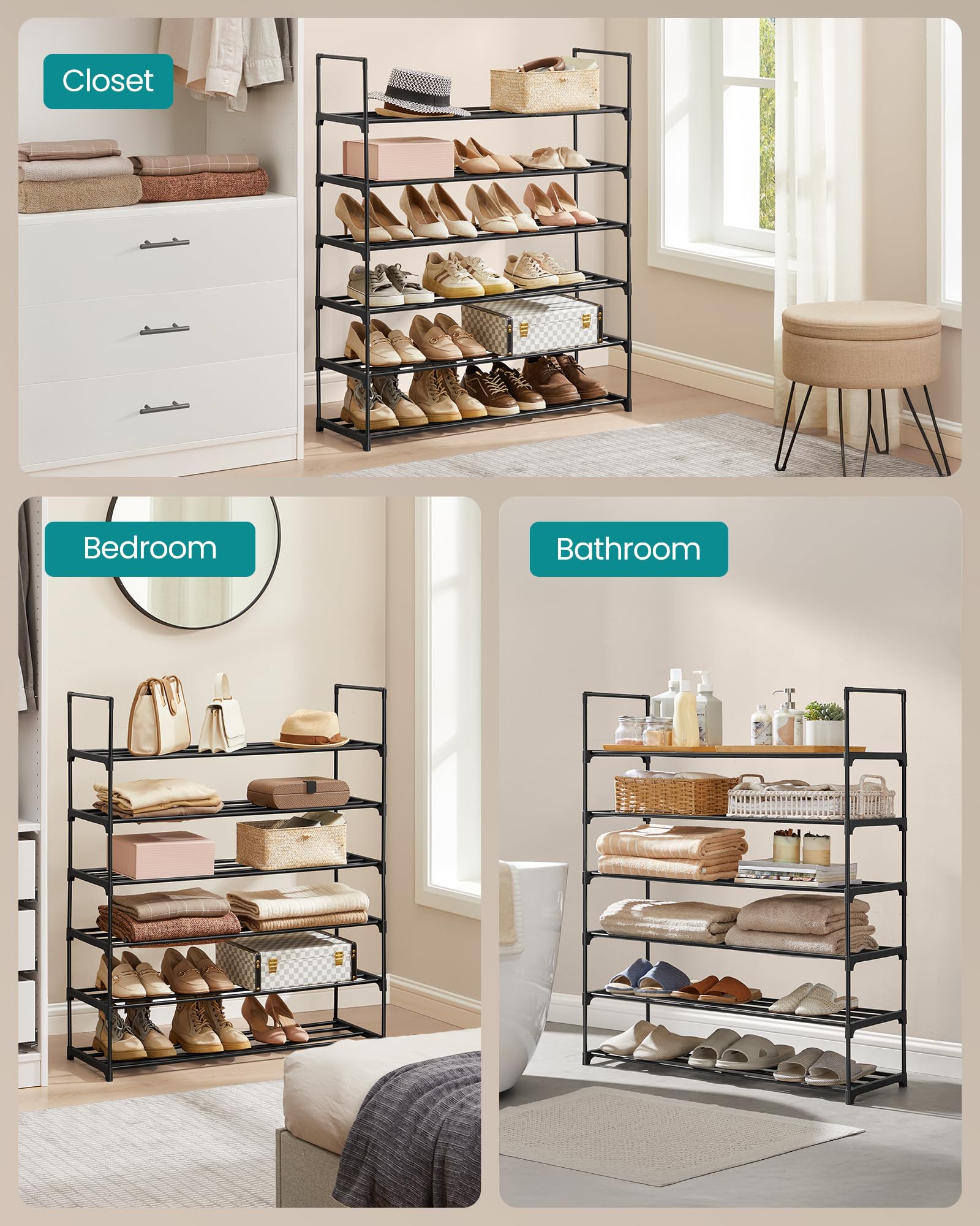 SONGMICS entryway storage solution keeps the hall tidy.