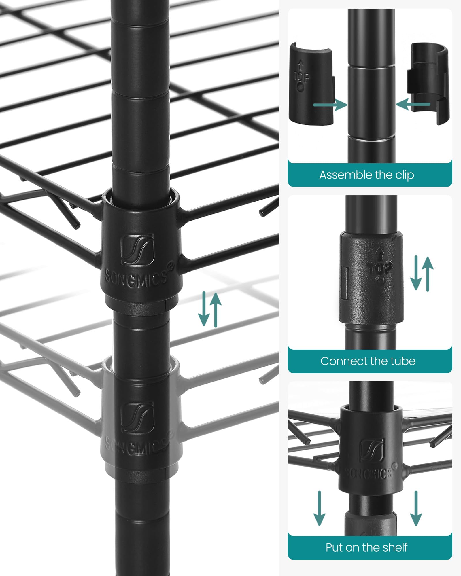 SONGMICS extendable height maximizes space in tight bathrooms