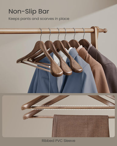 SongMics closet-ready hangers pair with coats, shirts, and dresses neatly.