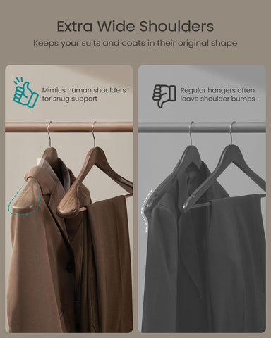SongMics swivel hooks rotate smoothly for easy hanging and quick outfit retrieval.