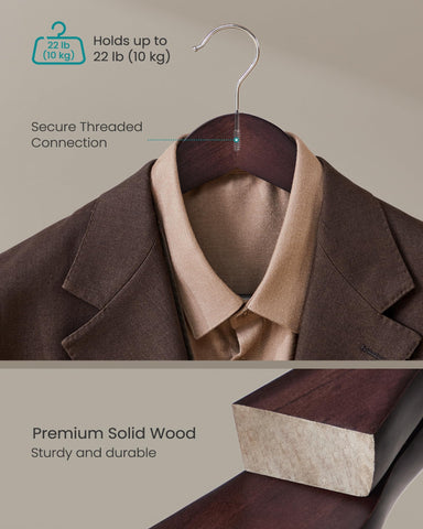 SONGMICS hanger featuring swivel hook for easy closet access.