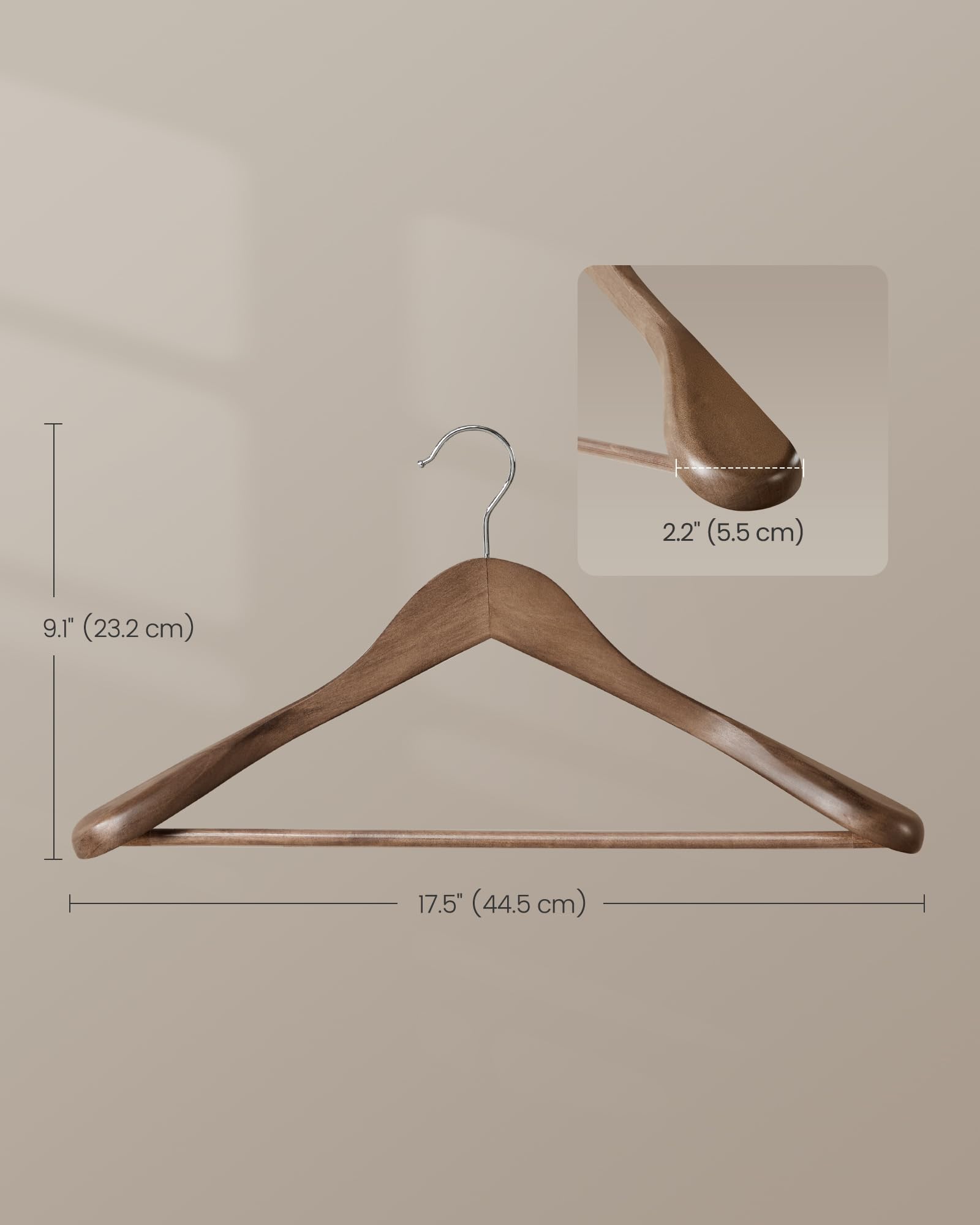 SongMics walnut finish highlights premium wood quality in any wardrobe.