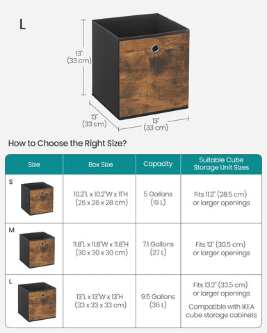 Songmics fabric cubes for clothes, toys, and books organization.