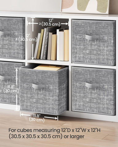 SONGMICS foldable bin with bottom board simplifies compact storage.