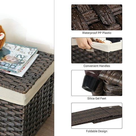 SONGMICS foldable design folds flat for storage when not in use