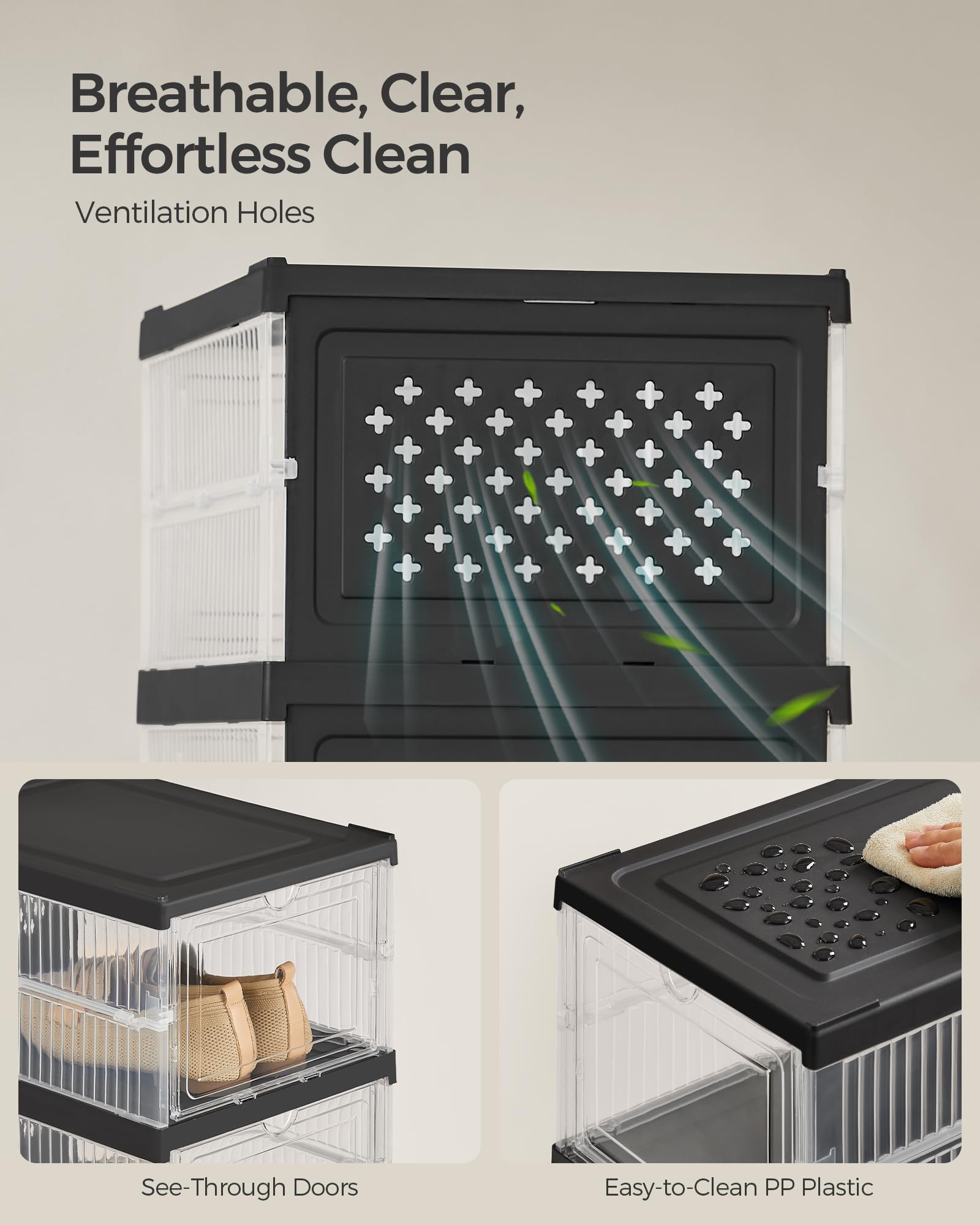 SONGMICS foldable design ideal for relocate or compact storage.