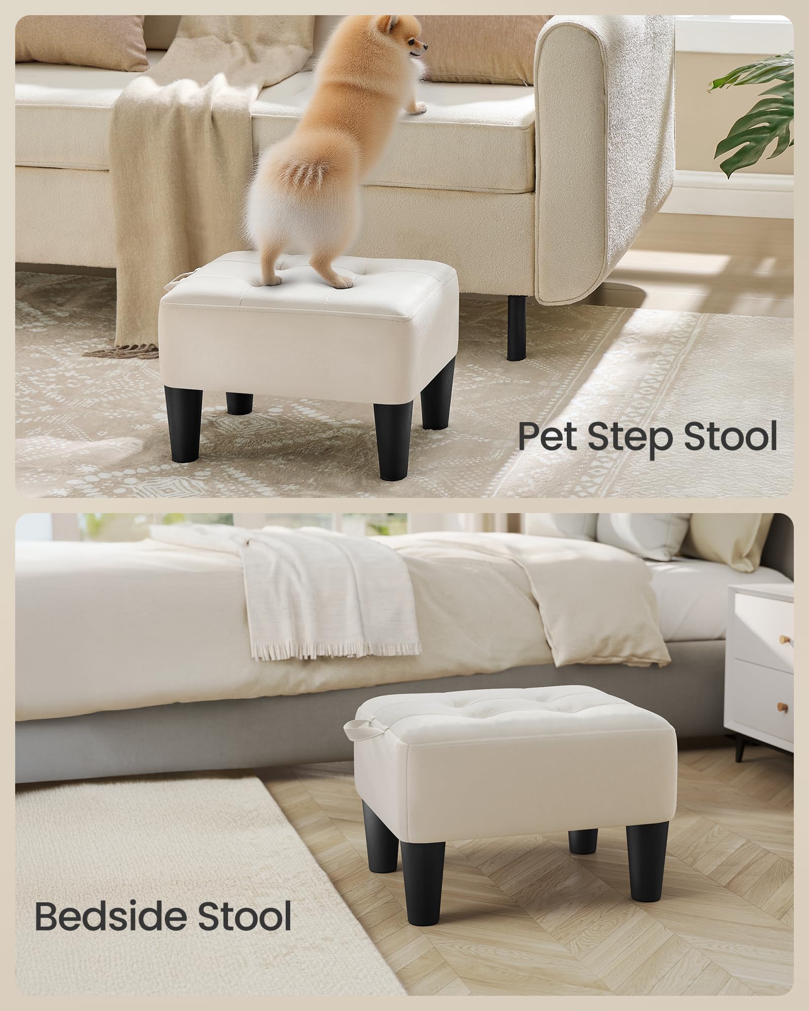 SONGMICS carrying handle makes it easy to move between rooms.