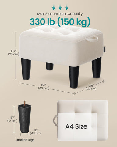 SONGMICS larger seat offers roomy comfort for lounging.
