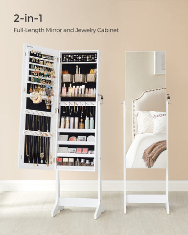 Full-length SONGMICS mirror enhances light and outfits view