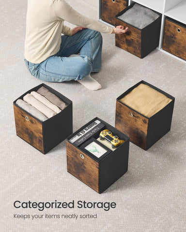 SONGMICS grommet handles provide easy pull-out access.