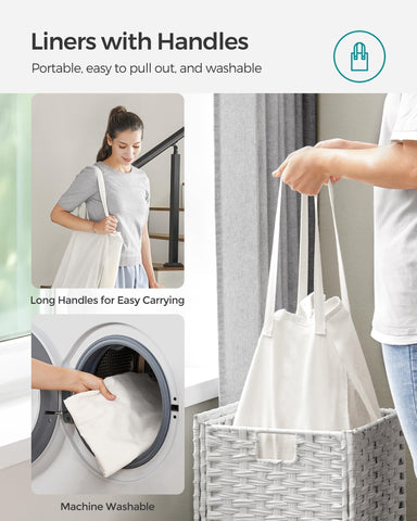 Songmics Hamper sturdy metal frame supports up to 33 lb
