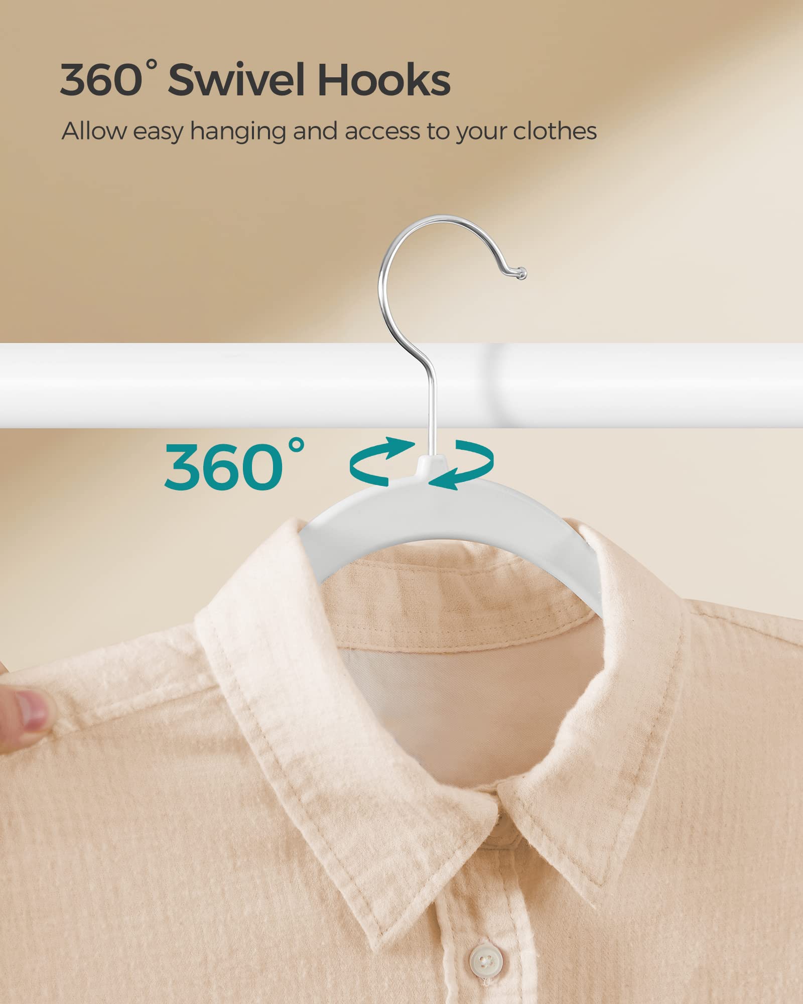 SongMics 360-degree swivel hooks provide easy access.