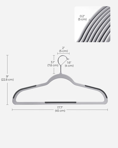 SONGMICS hangers suitable for coats, shirts, dresses, and pants