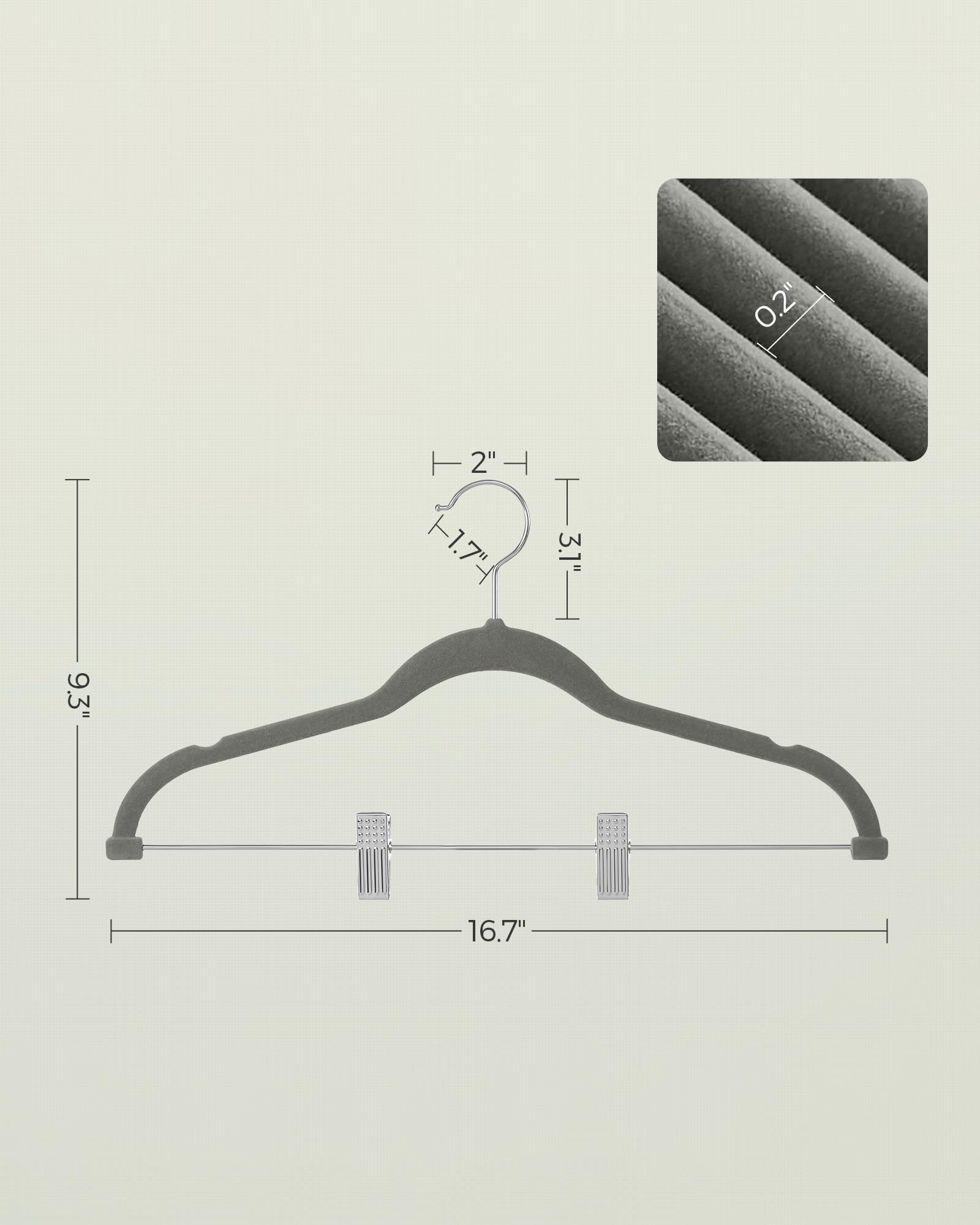 SONGMICS heavy-duty velvet hanger supports coats and dresses without sagging