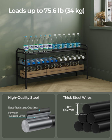 SongMics heel-hanging support rails help organize high heels securely