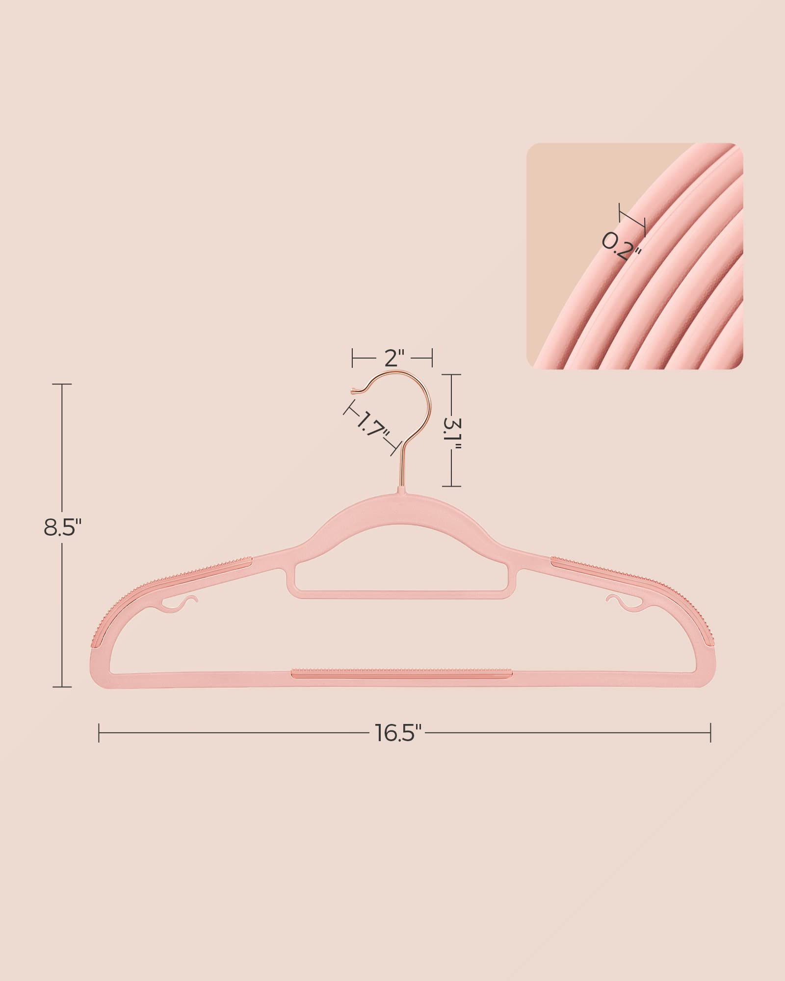 SONGMICS each hanger holds up to 11 lb for coats and jackets.