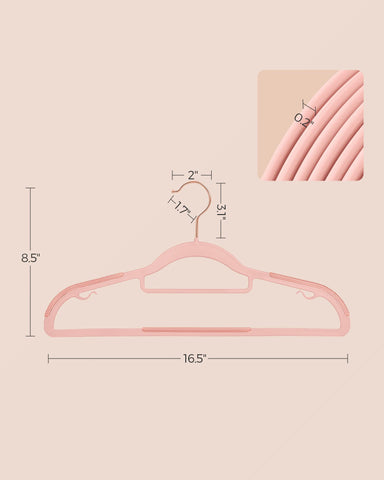 SONGMICS each hanger holds up to 11 lb for coats and jackets.